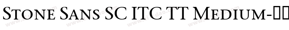 Stone Sans SC ITC TT Medium字体转换